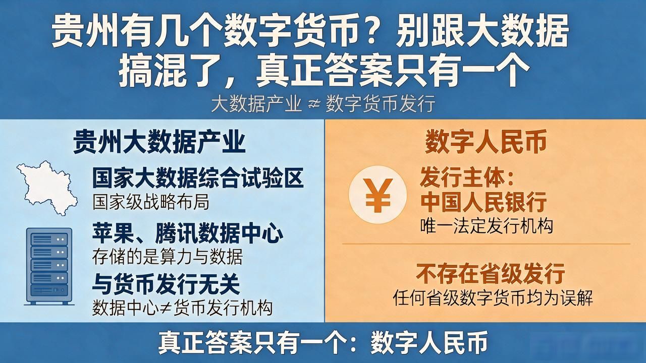 贵州有几个数字货币？别跟大数据搞混了，真正答案只有一个