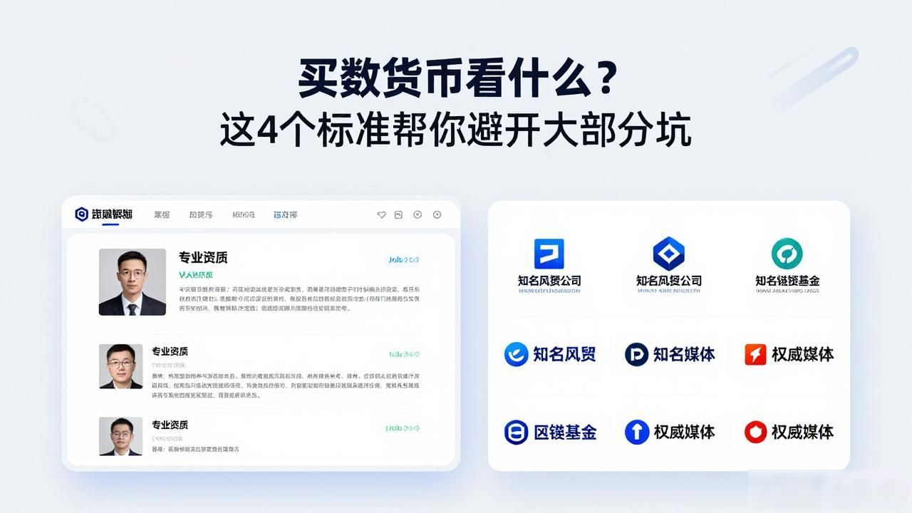 买数字货币看什么？这4个标准帮你避开大部分坑