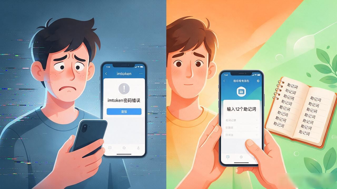 imtoken密码错误怎么办_imtoken密码错误处理_imtoken助记词恢复方法
