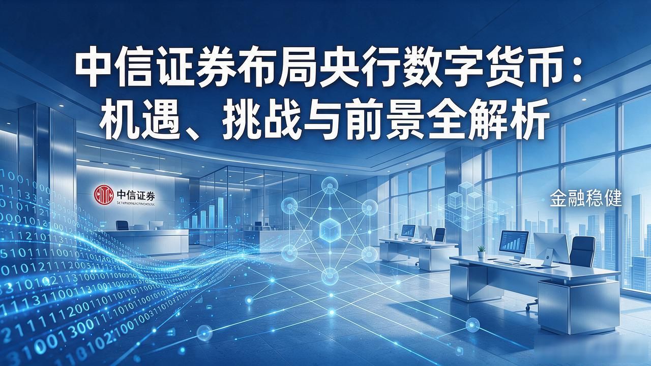 中信证券布局央行数字货币：机遇、挑战与前景全解析