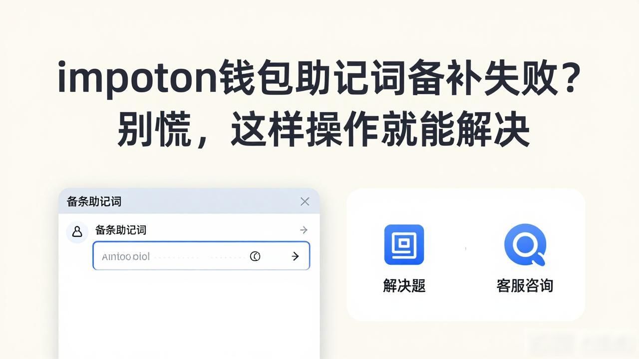imtoken钱包助记词备份失败？别慌，这样操作就能解决