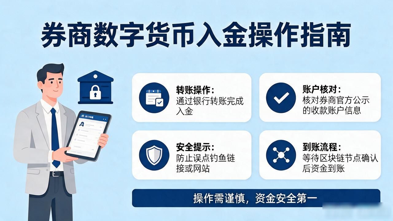 券商数字货币入金怎么操作？手把手教你完成充值