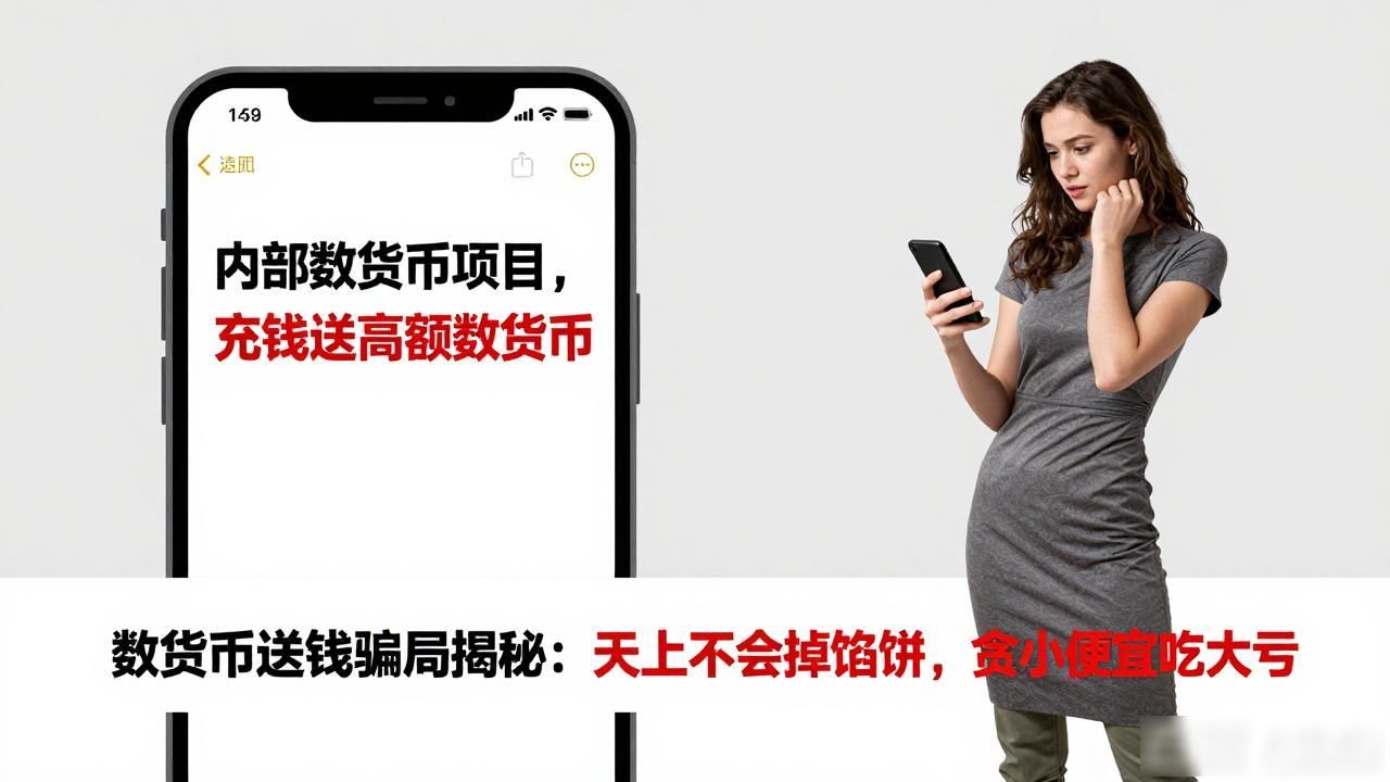 数字货币送钱骗局揭秘：天上不会掉馅饼，贪小便宜吃大亏