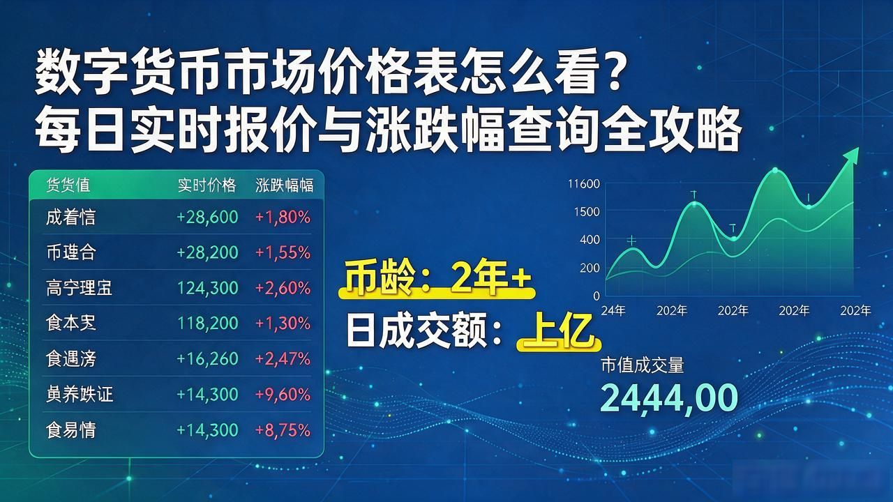 数字货币市场价格表怎么看_币圈行情分析必备指标_数字货币市场价格表