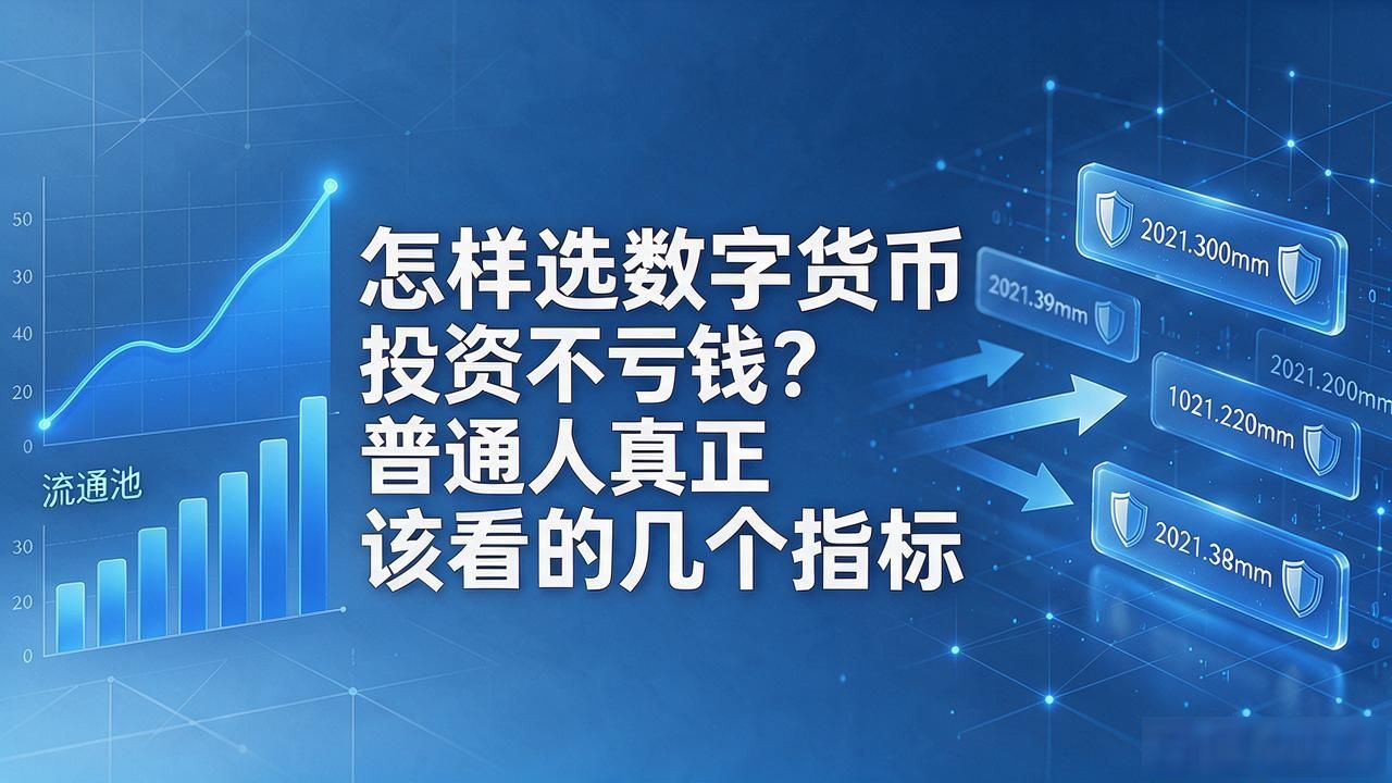 怎样选数字货币投资不亏钱?普通人真正该看的几个指标