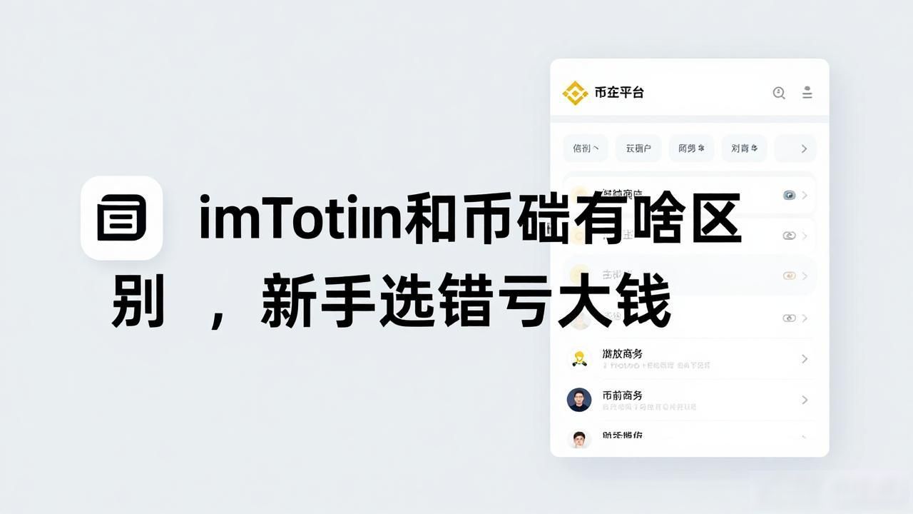 imtoken和币安有啥区别，新手选错亏大钱