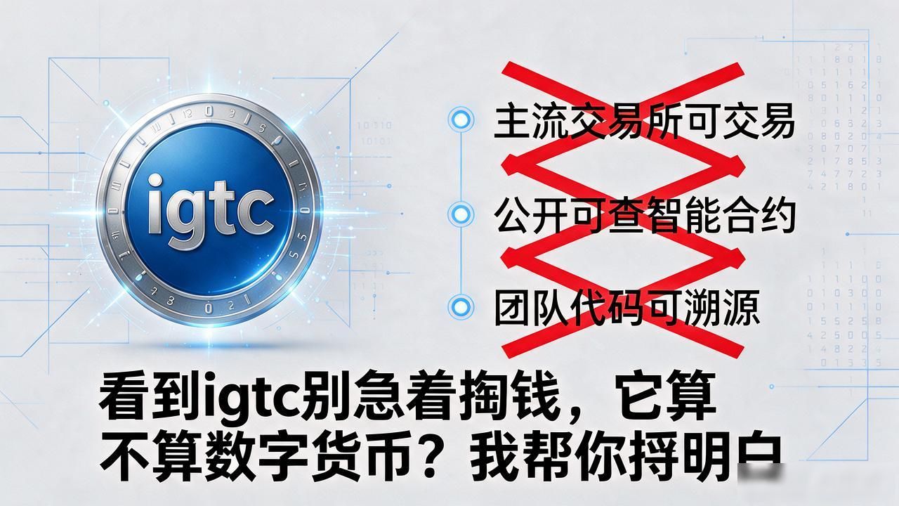 看到igtc别急着掏钱,它算不算数字货币?我帮你捋明白
