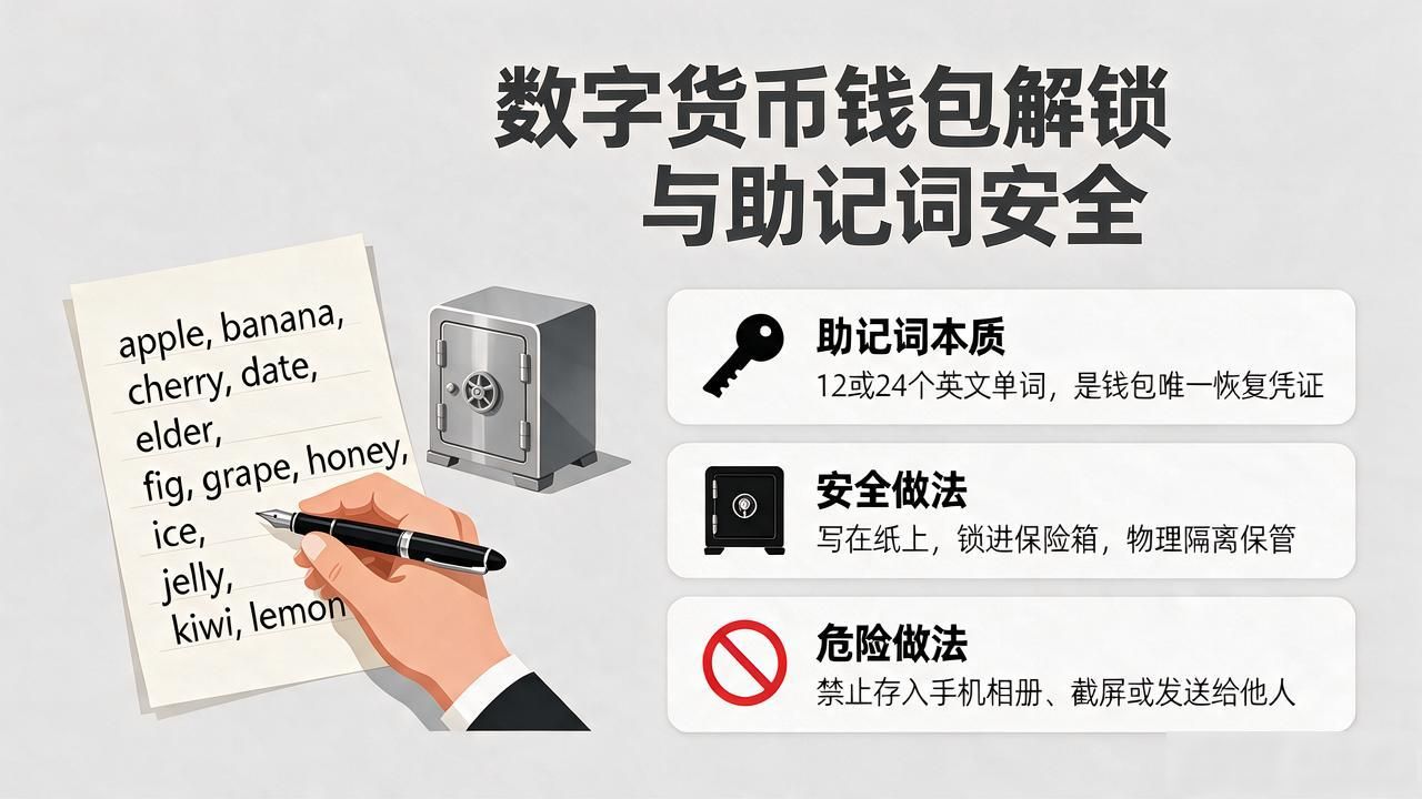 数字货币怎么解密码？钱包锁了打不开，这几步操作就能搞定