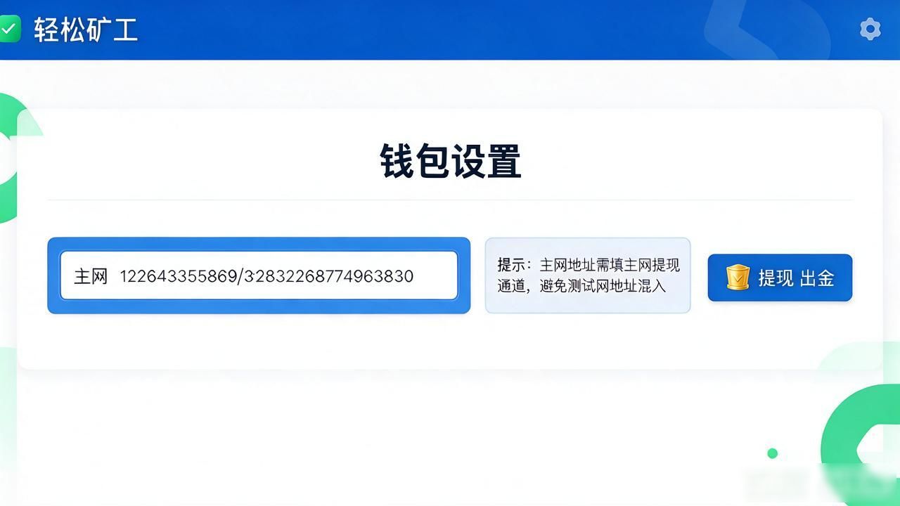 轻松矿工ImToken钱包地址填写_轻松矿工imtoken钱包地址_ImToken提现地址查找教程