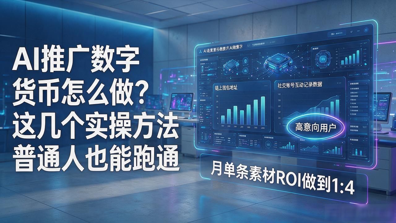 AI推广数字货币怎么做？这几个实操方法普通人也能跑通