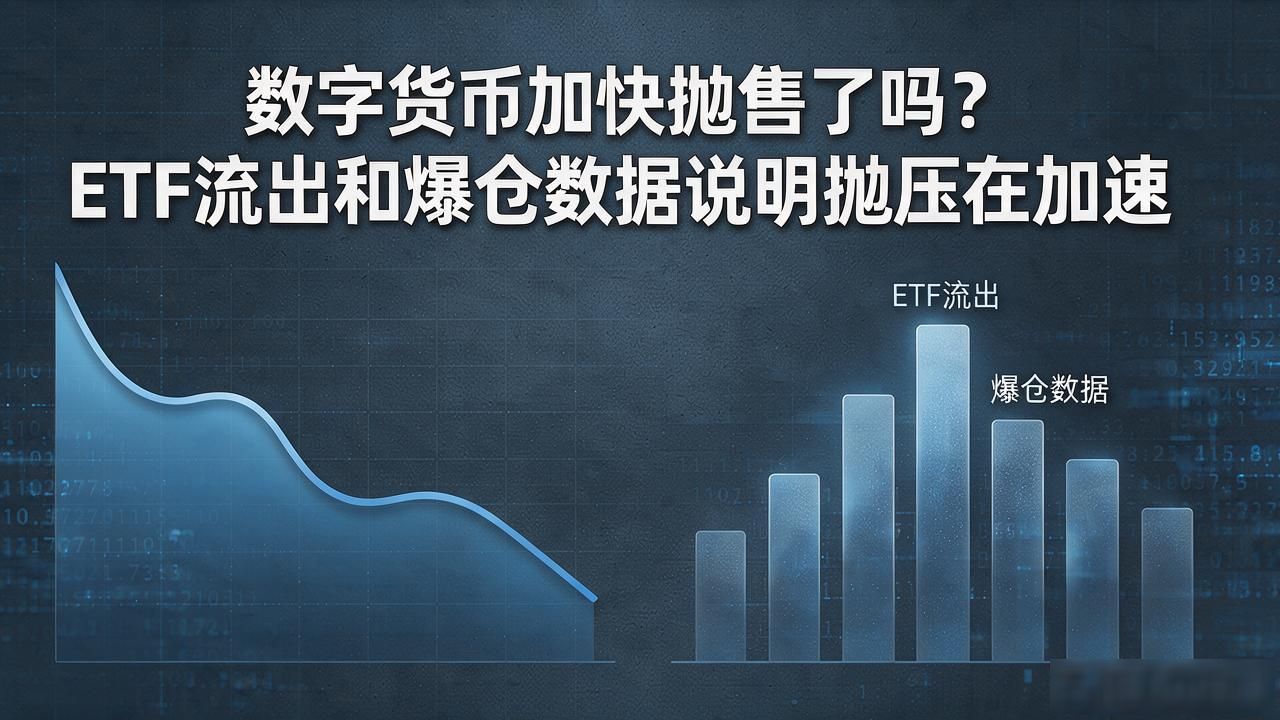 数字货币加快抛售了吗?ETF流出和爆仓数据说明抛压在加速