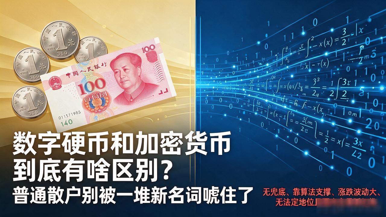 数字硬币和加密货币到底有啥区别？普通散户别被一堆新名词唬住了