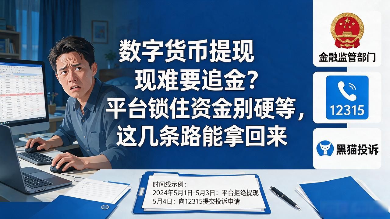 数字货币提现难要追金？平台锁住资金别硬等，这几条路能拿回来