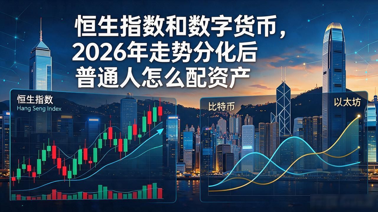 恒生指数和数字货币，2026年走势分化后普通人怎么配资产