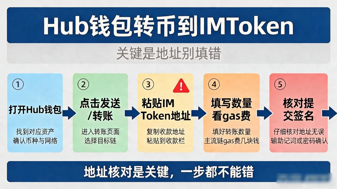 hub怎么转到imtoken_IMToken接收USDT地址复制注意事项_Hub钱包转IMToken跨链转账教程