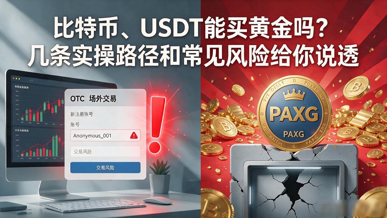 数字货币买黄金可以吗_PAXG代币化黄金风险_比特币USDT买黄金真实路径