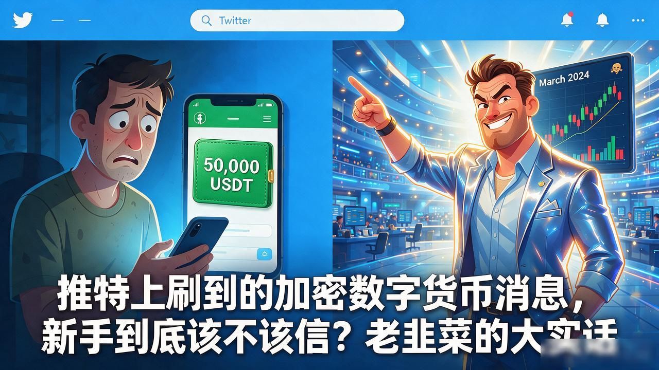 推特上刷到的加密数字货币消息，新手到底该不该信？老韭菜的大实话