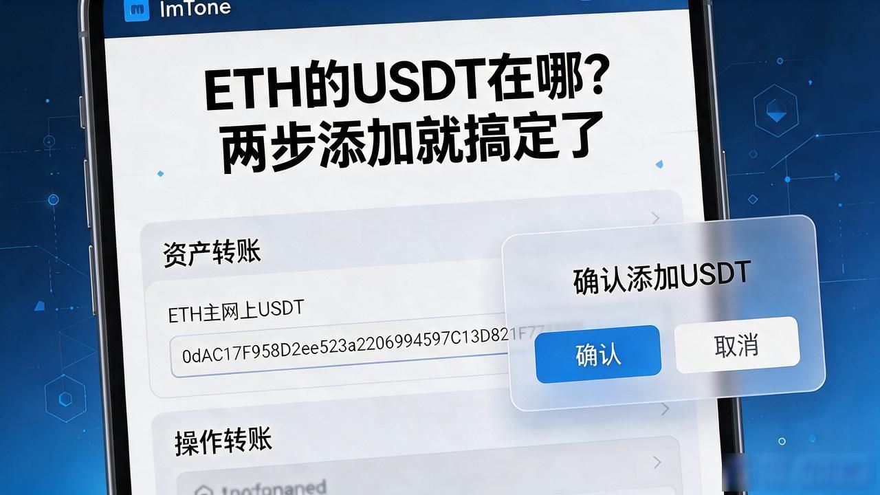 Imtoken怎么找eth的usdt ImToken里ETH的USDT在哪？两步添加就搞定了