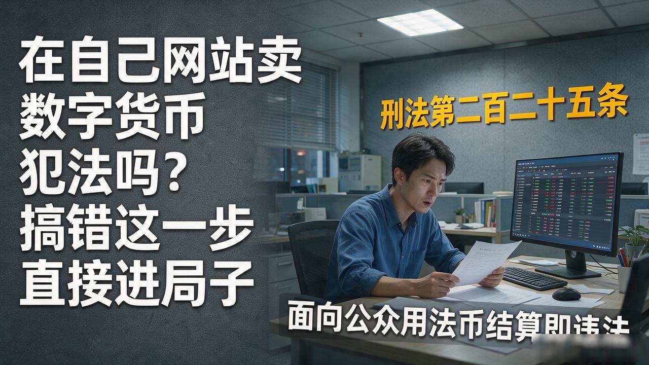 在自己网站卖数字货币犯法吗？搞错这一步直接进局子