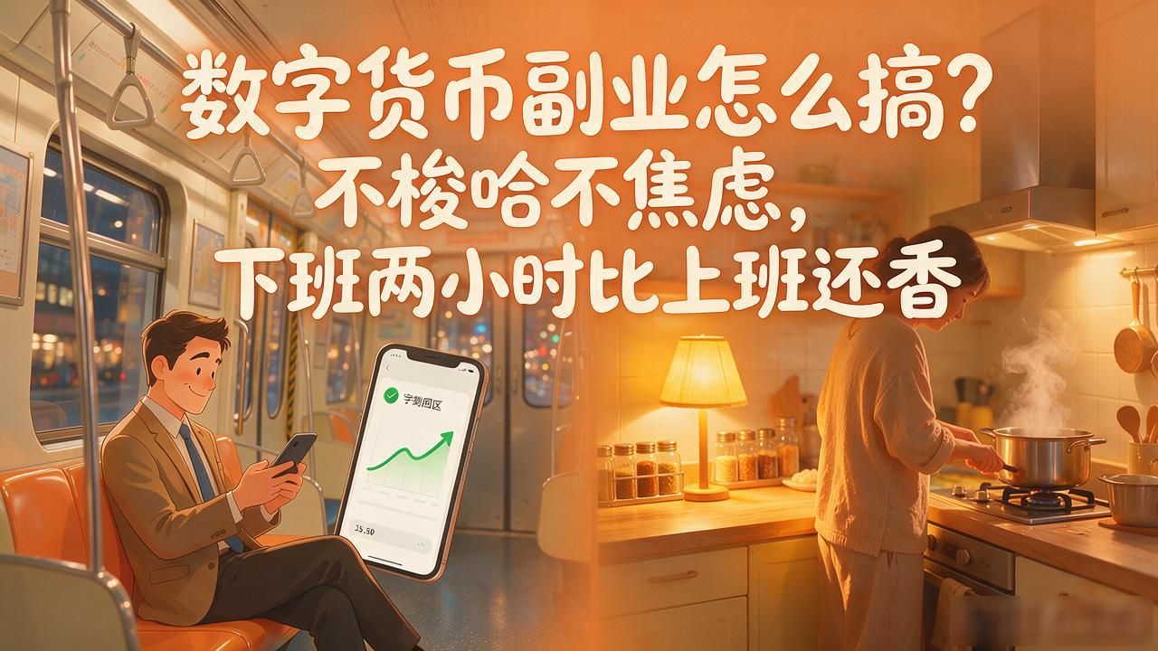 数字货币副业怎么搞？不梭哈不焦虑，下班两小时比上班还香