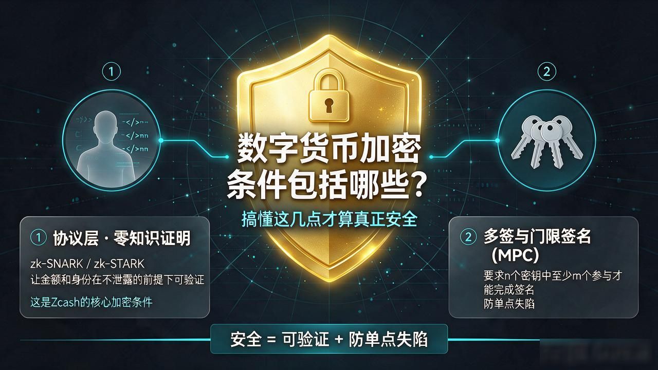 数字货币加密条件包括哪些？搞懂这几点才算真正安全